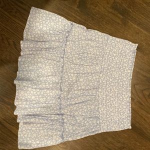 Blue and white floral skirt size medium